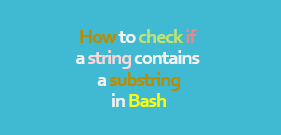 How to check if a string contains a substring in Bash